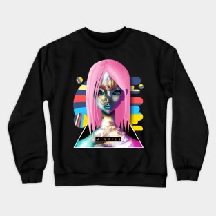 neon janna may abstract Crewneck Sweatshirt